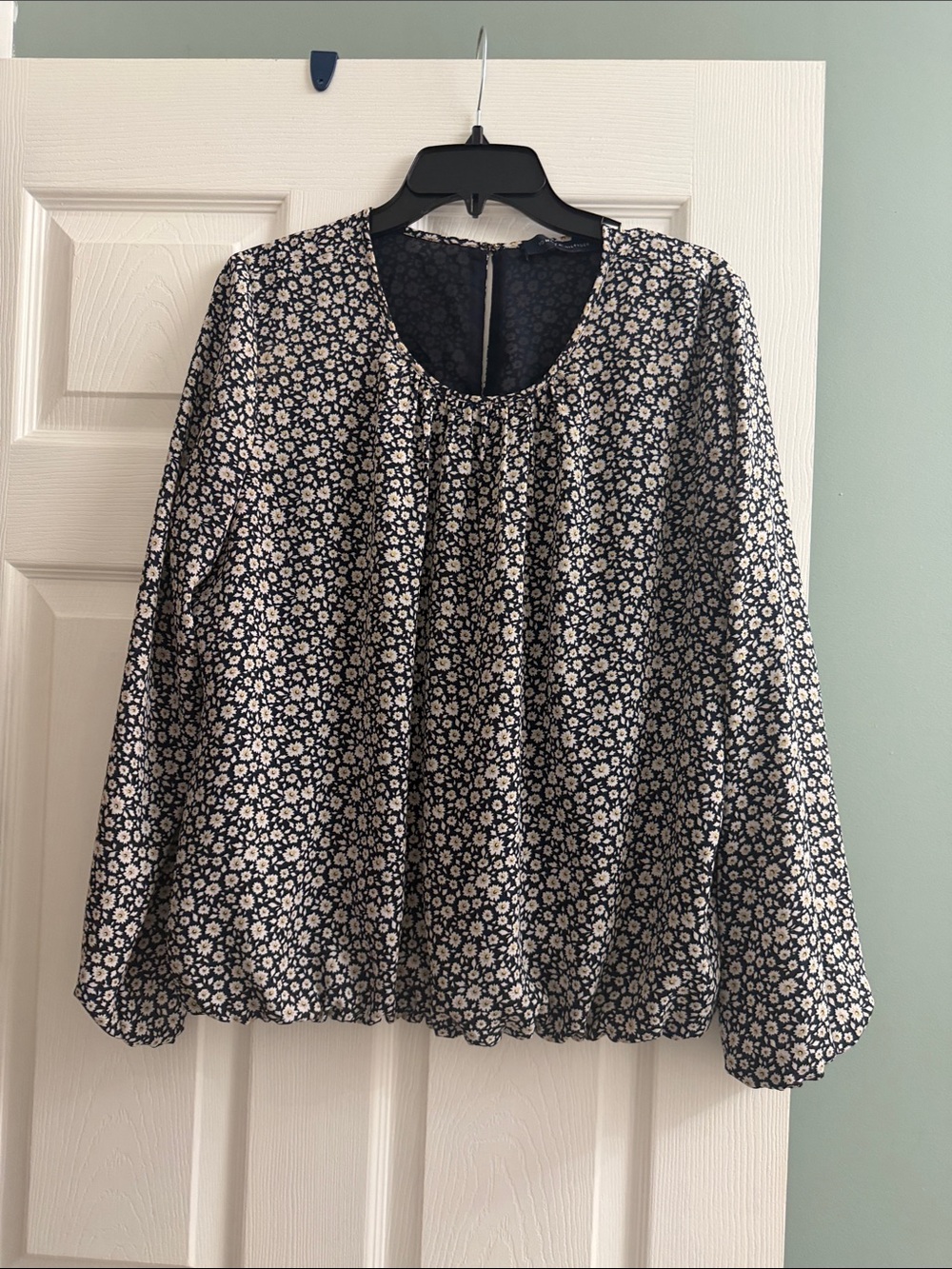 Tommy Hilfiger Navy Floral Long-Sleeve Blouse